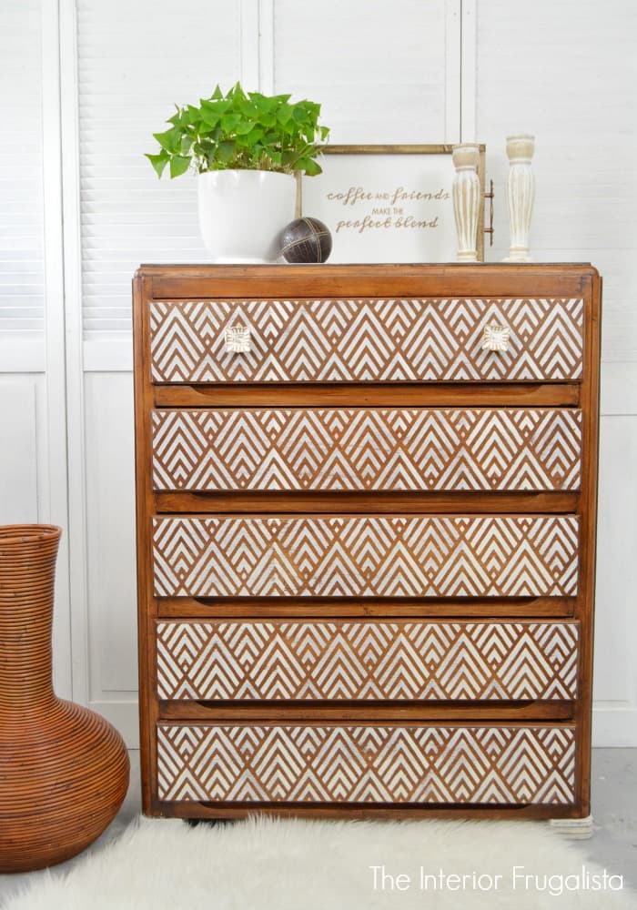 upcycled furniture idea: give a chest of drawers a makeover